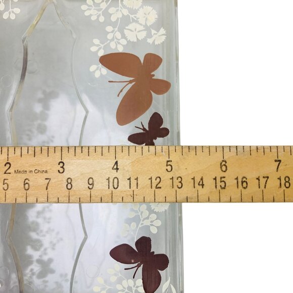 Wolff Tissue Holder Cover Box Lucite Acrylic Butterflies Flower Vintage Retro - Picture 9 of 9